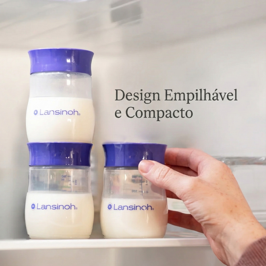 Frasco Para Armazenamento De Leite Com 4 Unidades-1214