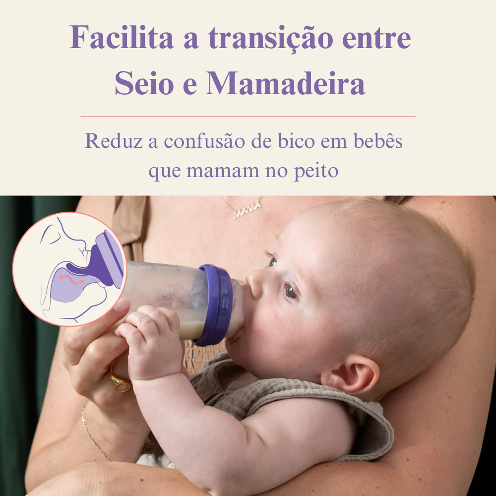 Mamadeira de Vidro 240ml Lansinoh com Bico NaturalWave® - Anticólica - Imagem 2